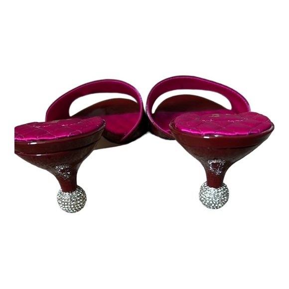 NWOB, Kate Spade Dorset Dress slides w/Rhinestone heel, RT$200 Color:Red Wine - Picture 7 of 10